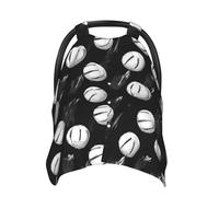 Housses de siège auto pour bébé avec imprimé de baseball esquisse, housse d'allaitement, housse d'allaitement, housses de poussette, auvent multi-usage pour siège auto pour bébé, garçons et filles