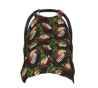 Housses de siège auto pour bébé avec imprimé football américain - Respirantes - Couverture d'allaitement - Housses de poussette, multi-usages - Pour bébé garçon et fille - Essentiels pour nouveau-né