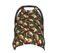 Housses de siège auto pour bébé avec imprimé football américain rétro, housse d'allaitement, housse d'allaitement, housses de poussette, auvent multi-usage pour siège auto pour bébé, garçons et filles