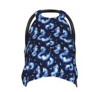 Housses de siège auto pour bébé avec imprimé lune et renard fantastique, housse d'allaitement, housse d'allaitement, housses de poussette, multi-usage pour siège auto pour bébé, garçons et filles