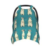 Housses de siège auto pour bébé avec motif suricate debout - Respirantes - Couverture d'allaitement - Housses de poussette, multi-usages pour siège auto pour bébé, garçons et filles, nouveaux-nés