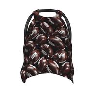 Housses de siège auto pour bébé imprimé football américain, housse d'allaitement respirante, housse d'allaitement, housses de poussette, auvent de siège auto pour nourrisson, essentiels pour bébés