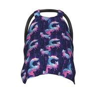 Housses de siège auto pour bébé imprimé renard Cyber Style Housse d'allaitement respirante Housse d'allaitement Housses de poussette, auvent multi-usage pour siège auto pour bébé, garçons et filles