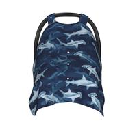Housses de siège auto pour bébé motif requin marteau, camouflage bleu, housse d'allaitement respirante, housse d'allaitement, housses de poussette, auvent de siège auto multi-usage pour bébé, garçons