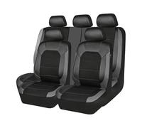 Housses de Siège Auto pour Chevrolet Chevy Silverado 1500 2500 3500 HD 2007-2026, Cuir PU Respirant et Résistant à l'usure Complet Protection Sièges Accessoires, B/Black Grey