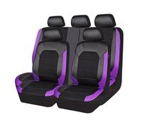 Housses de Siège Auto pour Chevrolet Chevy Silverado 1500 2500 3500 HD 2007-2026, Cuir PU Respirant et Résistant à l'usure Complet Protection Sièges Accessoires, E/Purple