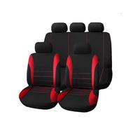 Housses de Siège Auto pour Ford Focus Combi Esate Mk4 Mk3 Mk2 HN/HP C5/C6 BK/BL 2005-2025, Avant et Arrière Ensemble Complet de Housses de Protection de siège Confortable Accessoire,B/Red