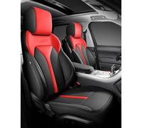 Housses De Siège Auto Respirantes Et Tendance En PU Pour Jaguar XE F-PACE I-PCAE XF, Antidérapantes, Accessoires Housses Siège Voiture(5PCs-Black Red)