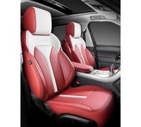 Housses De Siège Auto Respirantes Et Tendance En PU Pour Jaguar XE F-PACE I-PCAE XF, Antidérapantes, Accessoires Housse Voiture Siege(5PCS-Red White)