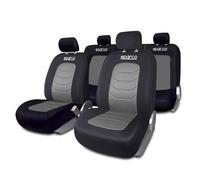 Sparco Jeu de housses complet Noir/Gris 100% polyester