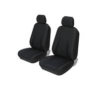 Housses De Siège Auto Universelles en Polyester Compatibles avec Plupart Voitures SUV Fourgonnettes Protections Tout Compris Quatre Saisons Coussins Couvre Ensembles(Black Front 2pc)