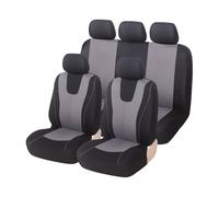 Housses De Siège Auto Universelles en Polyester Compatibles avec Plupart Voitures SUV Fourgonnettes Protections Tout Compris Quatre Saisons Coussins Couvre Ensembles(Gray3 Full Set)