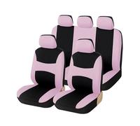 Housses De Siège Auto Universelles en Polyester Compatibles avec Plupart Voitures SUV Fourgonnettes Protections Tout Compris Quatre Saisons Coussins Couvre Ensembles(Pink Full Set)