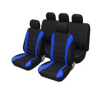 Housses De Siège Auto Universelles en Polyester Compatibles avec Plupart Voitures SUV Fourgonnettes Protections Tout Compris Quatre Saisons Housses Couvre Siège(Blue Full Set)
