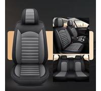 Housses de Siège Avant et Arrière pour Volvo XC40 2019-2024, Tissu et Lin Ensembles De Housses Siège Voiture - Respirant, Compatible Airbag latéral,Black+Grey