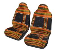 Housses de siège Avant Respirantes Afrocentric Style 1 Motors pour Voitures, Confort et Protection Automobile pour la Plupart des Voitures, fourgonnettes, camions et SUV
