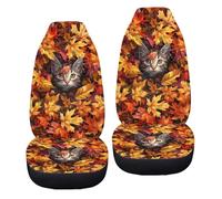 Housses De Siège Chat Aux Feuilles D'Érable d'automne Lavable Vehicle Seat Cover Ultra Résistant Protecteur De Sièges Auto pour Homme Et Femme La Plupart des Voitures 52X138 Cm