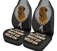 Housses De Siège Chien Setter Anglais Monte Assis Tais-Toi Attends Lot De 2 Couvre Siège Auto Universelle Couvre Sièges pour Avant pour Camion Accessoires Bus 52X138Cm