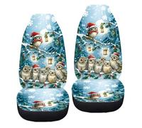 Housses De Siège Chouette De Noël Universelles Protecteur De Sièges Auto Accessoires Vehicle Seat Cover pour Homme Et Femme Camions 52X138 Cm