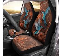 Housses De Siège Colibri Bleu, Oiseau, Fleurs, Art Housse De Sieges Auto Accessoires Protecteur De Sièges Auto Lavable pour Homme Et Femme La Plupart des Voitures 52X138 CM