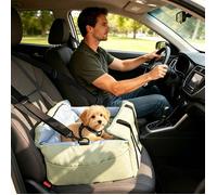 Housses de Siège d'auto pour Chien - BingoPaw - Coussin de Voyage avec Rangements, Sangle de Sécurité et Antidérapant - Vert