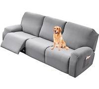 Housses de Siège de Canapé Inclinable 1/2/3 Places Housses de Fauteuil Protection de Meubles Antidérapantes Protections de Chaise Inclinable Souples avec Poche Latérale