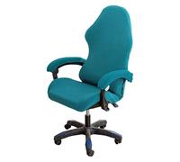 Housses de siège de chaise de bureau, housses de chaise de jeu extensibles, avec 1 paire de housses d'accoudoir, chaise de bureau inclinable de style course(Blu)