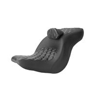 Housses de siège de Moto Sièges de Passager conducteur pour Moto, Coussin Deux Places avec Dossier pour Harley Softail Low Rider St pour Sport(Two Up Seat A)