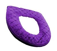 Housses de siège de toilette Housse de siège de toilette rembourrée, siège de toilette chauffant, housse de siège de toilette douce, coussin chauffant, lavable, coussinets avec fermeture violet