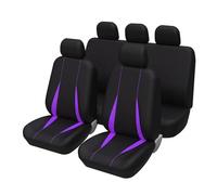 Housses De Siège De Voiture 5 Places Ensemble Complet Solide pour Banquette Arrière Universelles pour Camion/SUV pour Nissan pour Pulsar Housse siège Voiture(Purple Full Set)