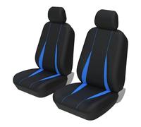 Housses De Siège De Voiture 5 Places Ensemble Complet Solide pour Banquette Arrière Universelles pour Camion/SUV pour Nissan pour Pulsar Housse siège Voiture(2 Piece Blue)