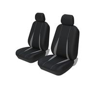 Housses De Siège De Voiture 5 Places Ensemble Complet Solide pour Banquette Arrière Universelles pour Camion/SUV pour Nissan pour Pulsar Housse siège Voiture(2 Piece Gray)