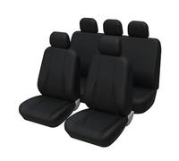 Housses De Siège De Voiture 5 Places Ensemble Complet Solide pour Banquette Arrière Universelles pour Camion/SUV pour Nissan pour Pulsar Housse siège Voiture(Black Full Set)