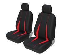 Housses De Siège De Voiture 5 Places Ensemble Complet Solide pour Banquette Arrière Universelles pour Camion/SUV pour Nissan pour Pulsar Housse siège Voiture(2 Piece Red)