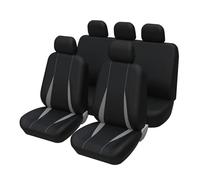 Housses De Siège De Voiture 5 Places Ensemble Complet Solide pour Banquette Arrière Universelles pour Camion/SUV pour Nissan pour Pulsar Housse siège Voiture(Gray Full Set)