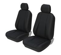 Housses De Siège De Voiture 5 Places Ensemble Complet Solide pour Banquette Arrière Universelles pour Camion/SUV pour Nissan pour Pulsar Housse siège Voiture(2 Piece Black)