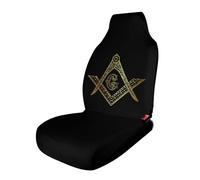 Housses de siège de Voiture avec Symbole de la Loge maçonnique de la Franc-maçonnerie, Protection des sièges pour Femmes et Filles, adaptées à la Plupart des véhicules, Voitures, camions, SUV, fourgo