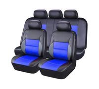 Housses de Siège de Voiture c Peugeot 208 2012-2025, Cuir Avant et Arrière Siège Ensemble Respirant Interieur Accessoire, C/Black Blue