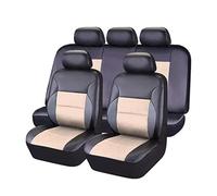 Housses de Siège de Voiture c Peugeot 208 2012-2025, Cuir Avant et Arrière Siège Ensemble Respirant Interieur Accessoire,A/Black Beige