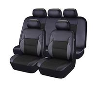 Housses de Siège de Voiture c Peugeot 208 2012-2025, Cuir Avant et Arrière Siège Ensemble Respirant Interieur Accessoire, B/Black