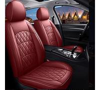 Housses de siège de voiture en cuir pour Focus C-max, Fusion, Mondeo, Explorer, Mondeo, Taurus, Mustang Gt, Kuga (rouge afite, standard)
