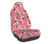 Housses de siège de voiture en forme de visage de bouledogue français, housses de siège automobile pour voitures, VUS et camions, housses de siège avant, protection de siège de voiture, accessoires de