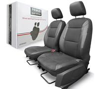 Housses de siège de voiture en similicuir de qualité supérieure avec maille d'air et mousse à mémoire de forme - Ensemble de sièges avant universels, compatibles avec airbag, confort respirant