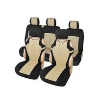Housses De Siège De Voiture Gilet Accessoires Voiture Protection Sièges Avant Universelle Convient À La Plupart des Voitures Camions Camionnettes SUV Housse siège Voiture(5PCS Beige)