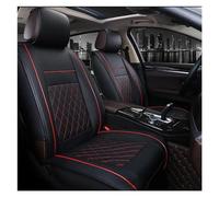 Housses De Siège De Voiture pour Automobiles Housses De Fauteuil pour Ford Accessoire De Style Automobile Seulement Deux Cuirs Avant Housse siège Voiture(Black Red no Pillow)