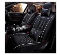 Housses De Siège De Voiture pour Automobiles Housses De Fauteuil pour Ford Accessoire De Style Automobile Seulement Deux Cuirs Avant Housse siège Voiture(Black White pllow)