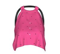 Housses de siège de voiture pour bébé à petits pois roses, housse d'allaitement, housse d'allaitement, housses de poussette, auvent multi-usage pour siège auto pour bébé, garçons et filles, essentiels