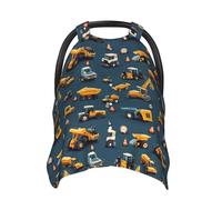 Housses de siège de voiture pour bébé avec imprimé de remorque de pelleteuse de dessin animé, housse d'allaitement, housses de poussette, auvent multi-usage pour siège auto pour bébé, garçons et