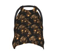 Housses de siège de voiture pour bébé imprimé tigre steampunk - Respirantes - Couverture d'allaitement - Housses de poussette, multi-usages - Pour bébé garçon et fille - Essentiels pour nouveau-né
