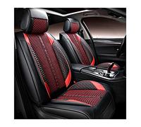 Housses de siège de voiture pour Golf 7 en cuir + soie glacée avant + accessoires de voiture arrière (rouge, standard)